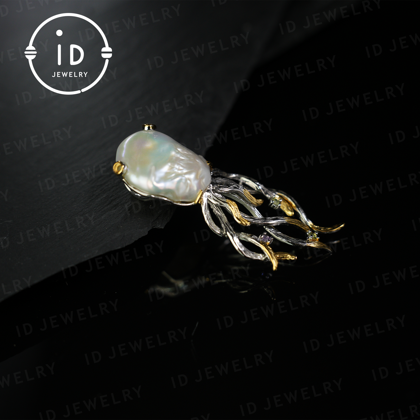 Mystic Baroque Pearl Pendant | Handmade Fantasy Jewelry | Nature Inspired Amulet | Artistic Design Necklace | Unique Gift Idea