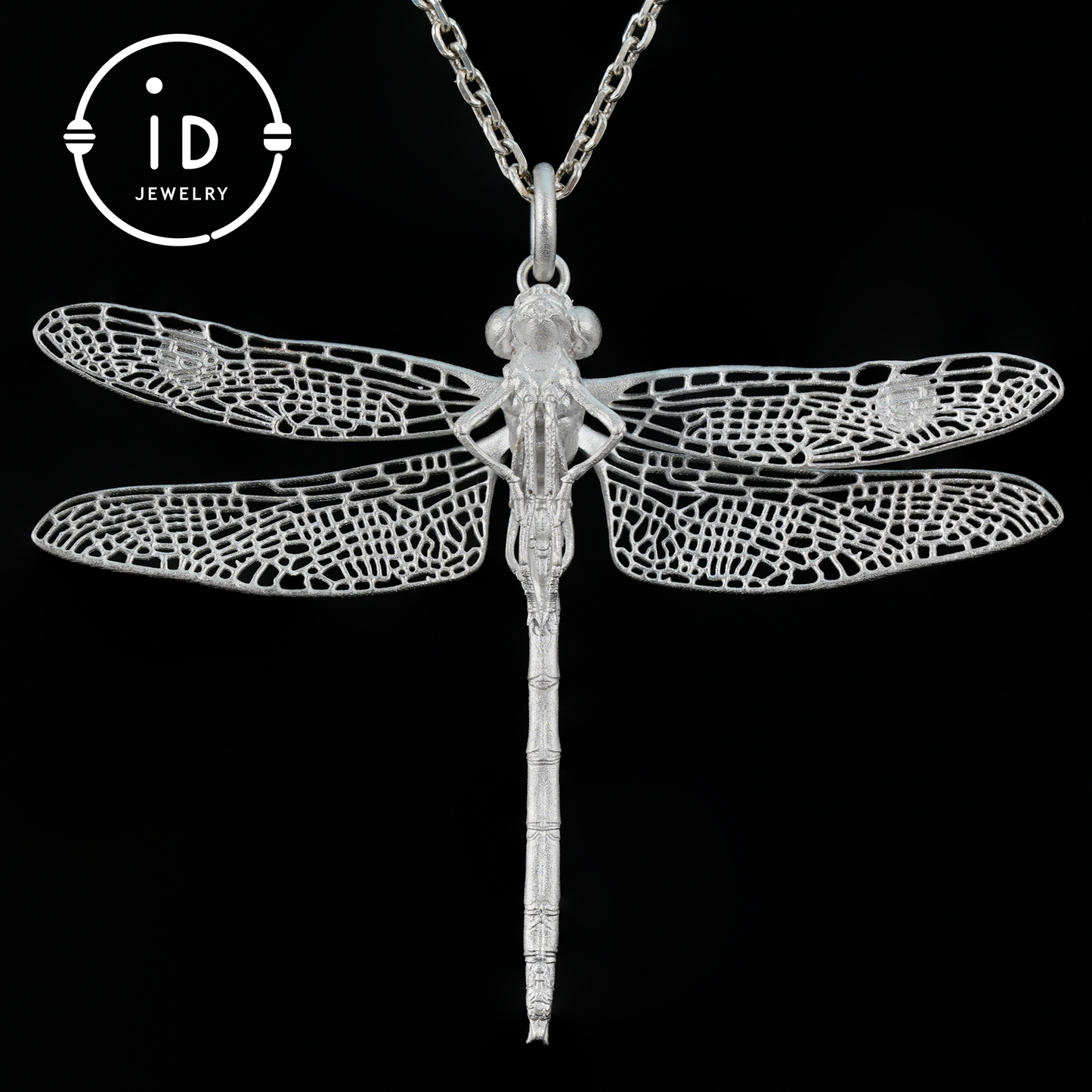Green Onyx Dragonfly Pendant in 925 Sterling Silver, Fairytale Style Handmade Nature Talisman Necklace, Gift for Nature Lovers