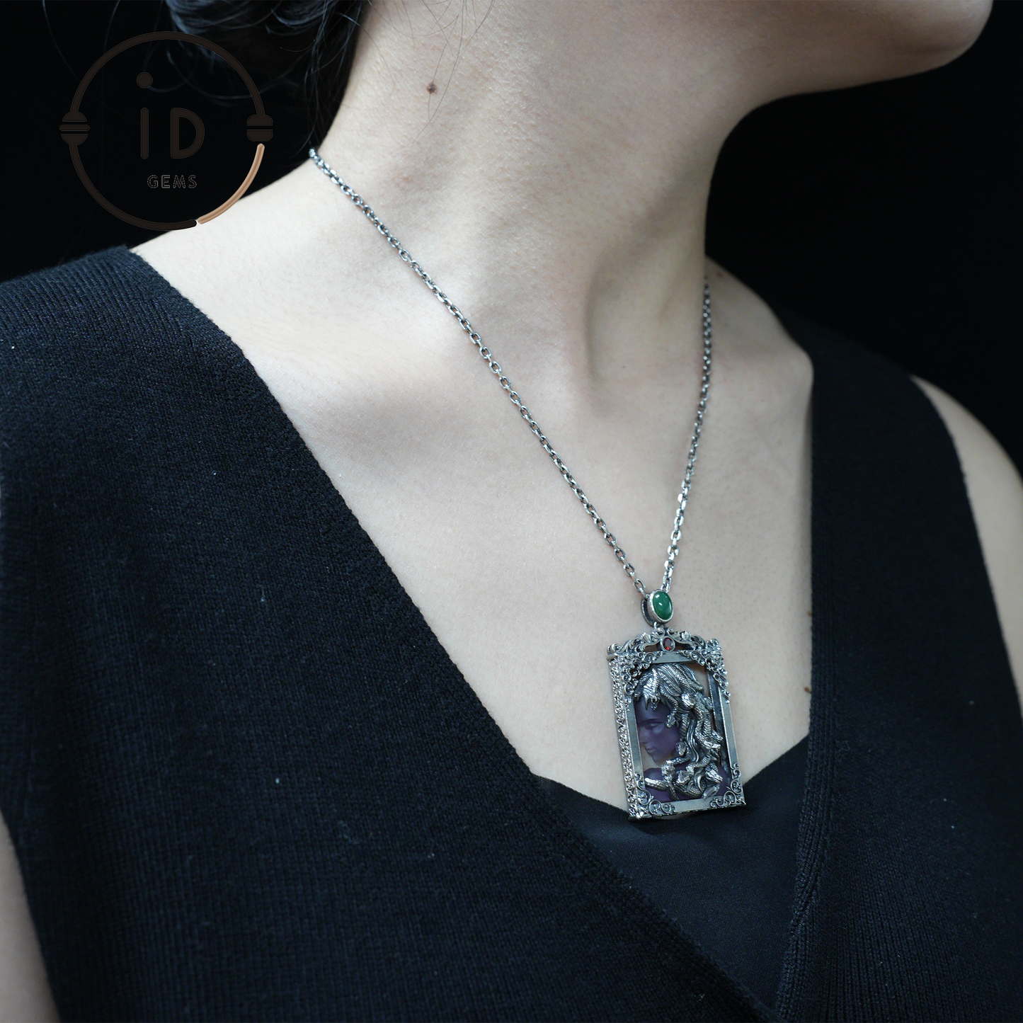 Medusa Snake Pendant Necklace for Women | Gothic Spiritual Protection Amulet Jewelry | Greek Mythology Wiccan Goddess Gift Idea