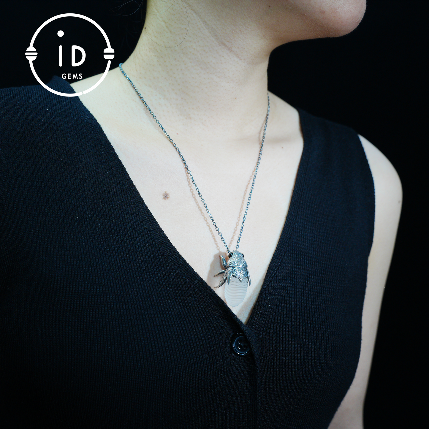 Cicada Necklace | Handmade 925 Sterling Silver Necklace | Insect Jewelry | Hand-Carved Insect Nature-Theme Necklace Gift