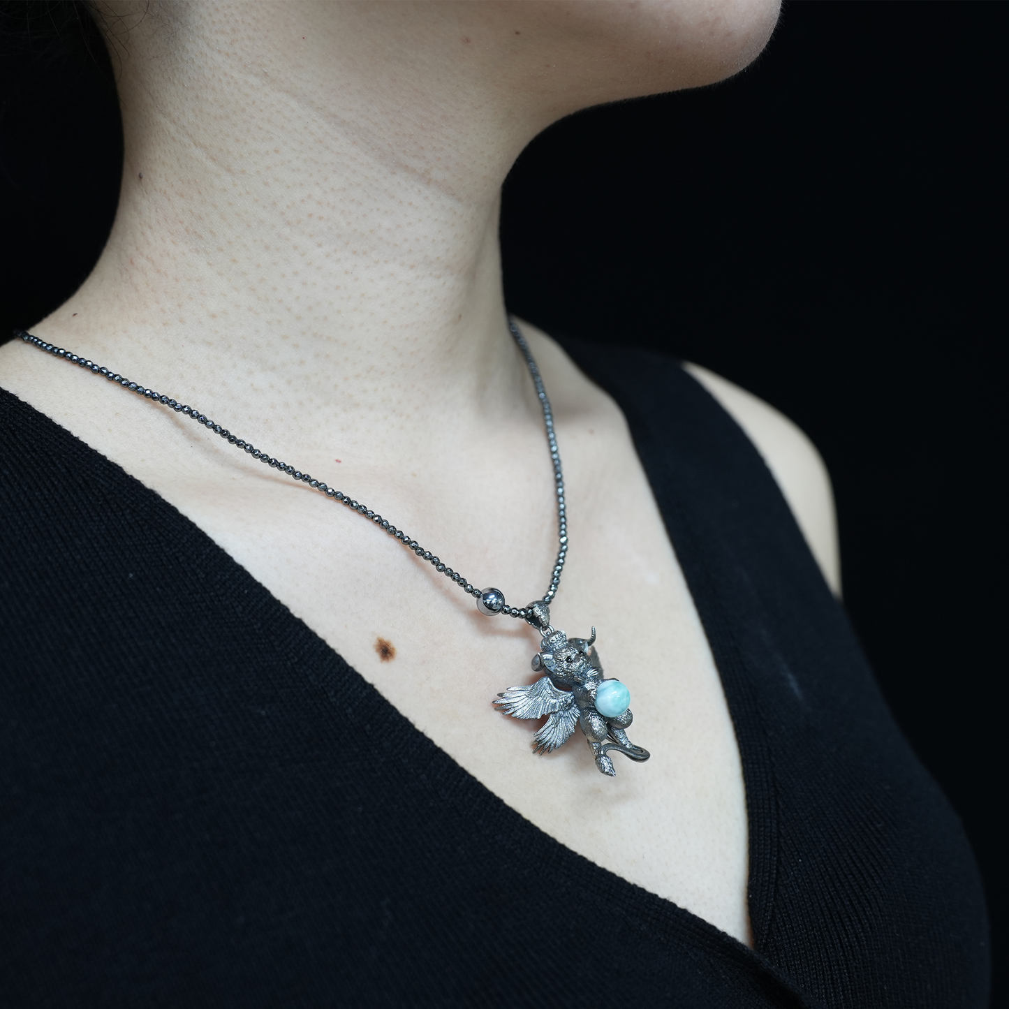 Guardian Angel Pendant, Spiritual Animal Totem, Symbol of Inner Peace and Protection, Gift for Meditation Lovers