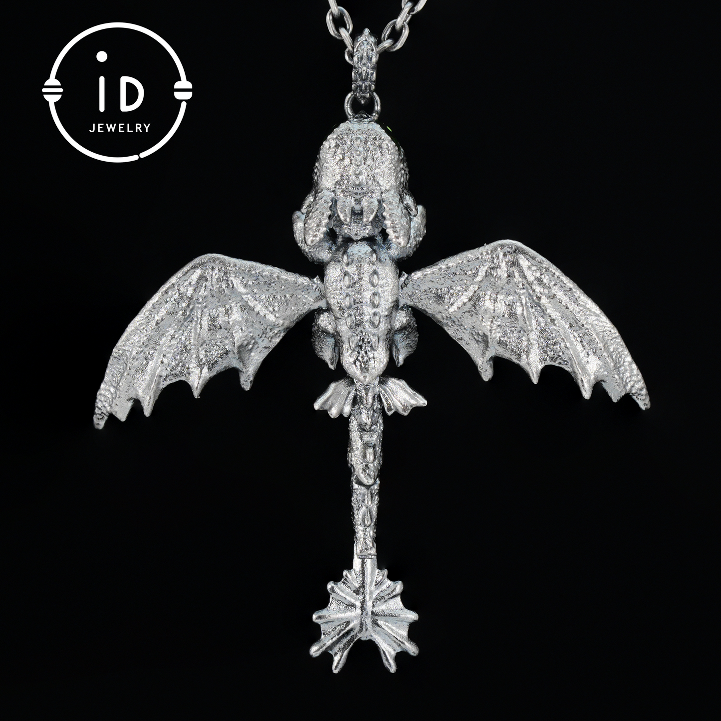 Fantasy Dragon Pendant with Enamel Finish, Handmade Jewelry, Unique Gift