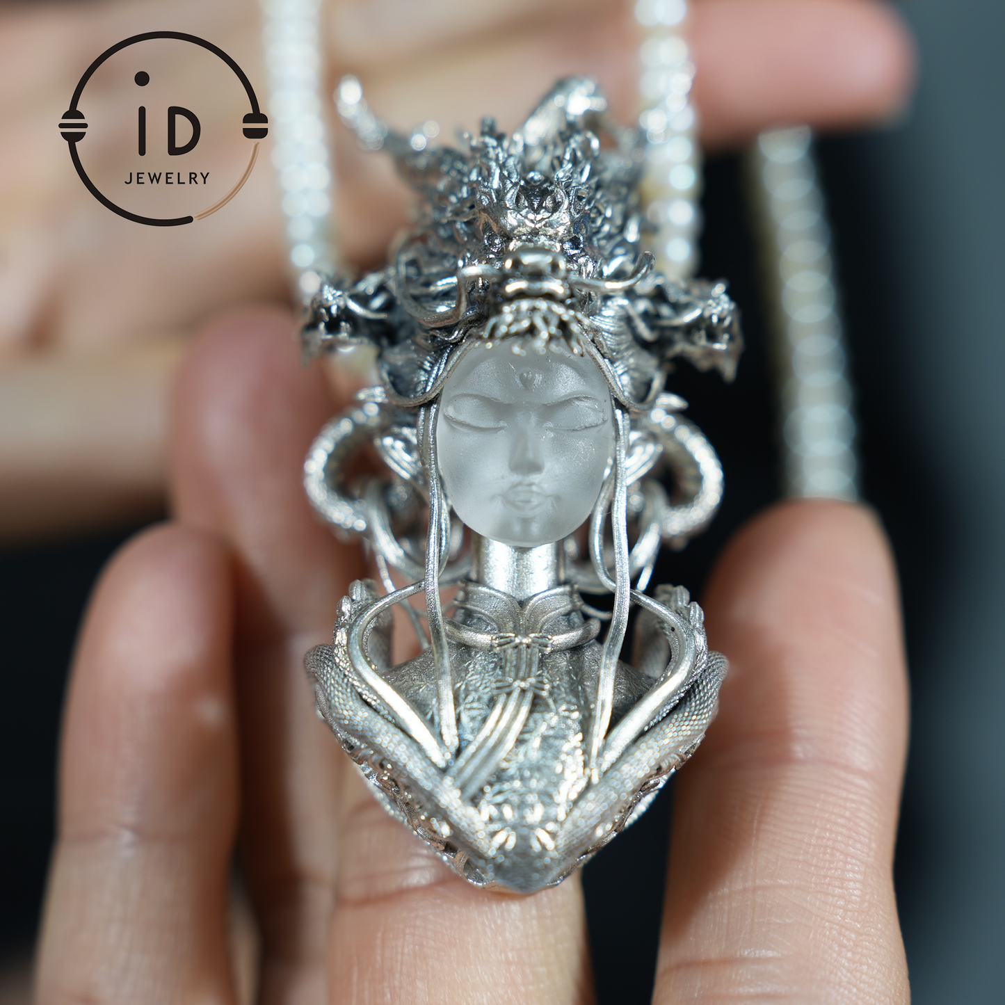 925 Sterling Silver Eastern Dragon God Pendant – Handmade Fantasy Jewelry for Collectors & Cultural Enthusiasts