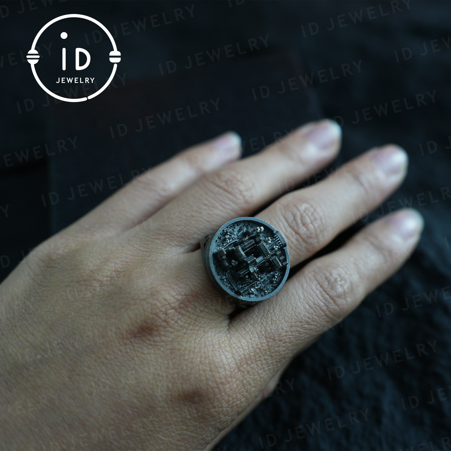 Handmade Cyberpunk Ring | Industrial Jewelry | Microchip Design | Gothic Geek Ring