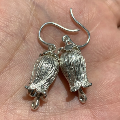 925 Silver Lily of the Valley Jewelry | Earrings & Necklace Set | Handmade Botanical Gift for Women | Symbol of Happiness & Blessing