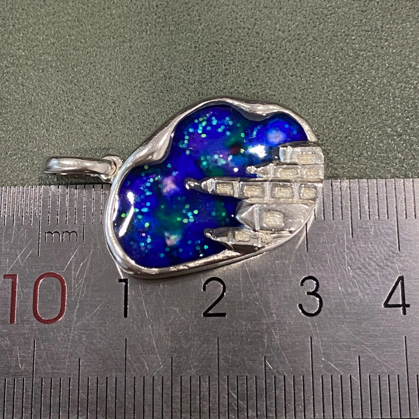 Fairytale Castle Pendant | 925 Silver & Enamel Necklace | Handmade Dreamy Gift for Her