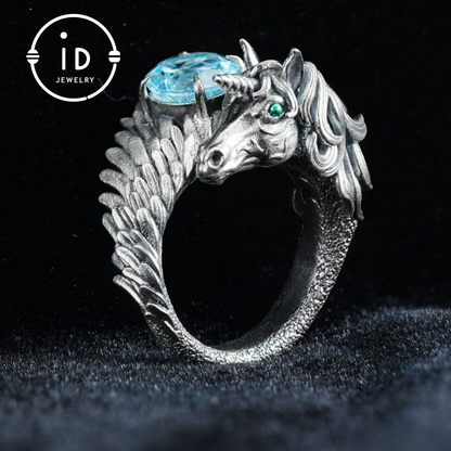 Hand-Carved Mystical Creature Ring | Magical Guardian of Inner Light | Dream Totem Fantasy Jewelry | Symbol of Imagination and Spirit