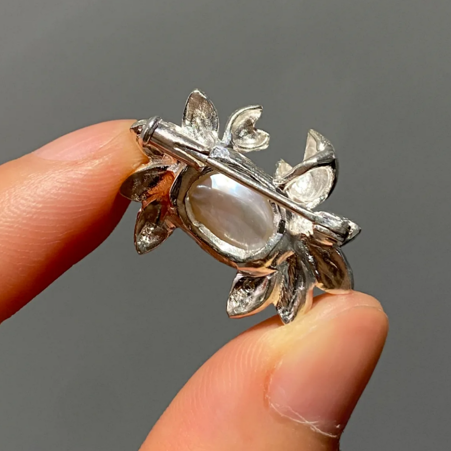 Cancer Brooch Pendant | 925 Silver & Natural Pearl | Handmade Zodiac Gift for Emotional Balance & Love