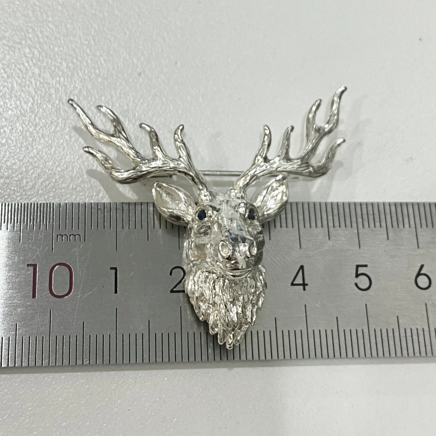 Deer Head Brooch Pendant | 925 Silver Forest Totem | Handmade Nature Jewelry Gift for Men & Nature Lovers