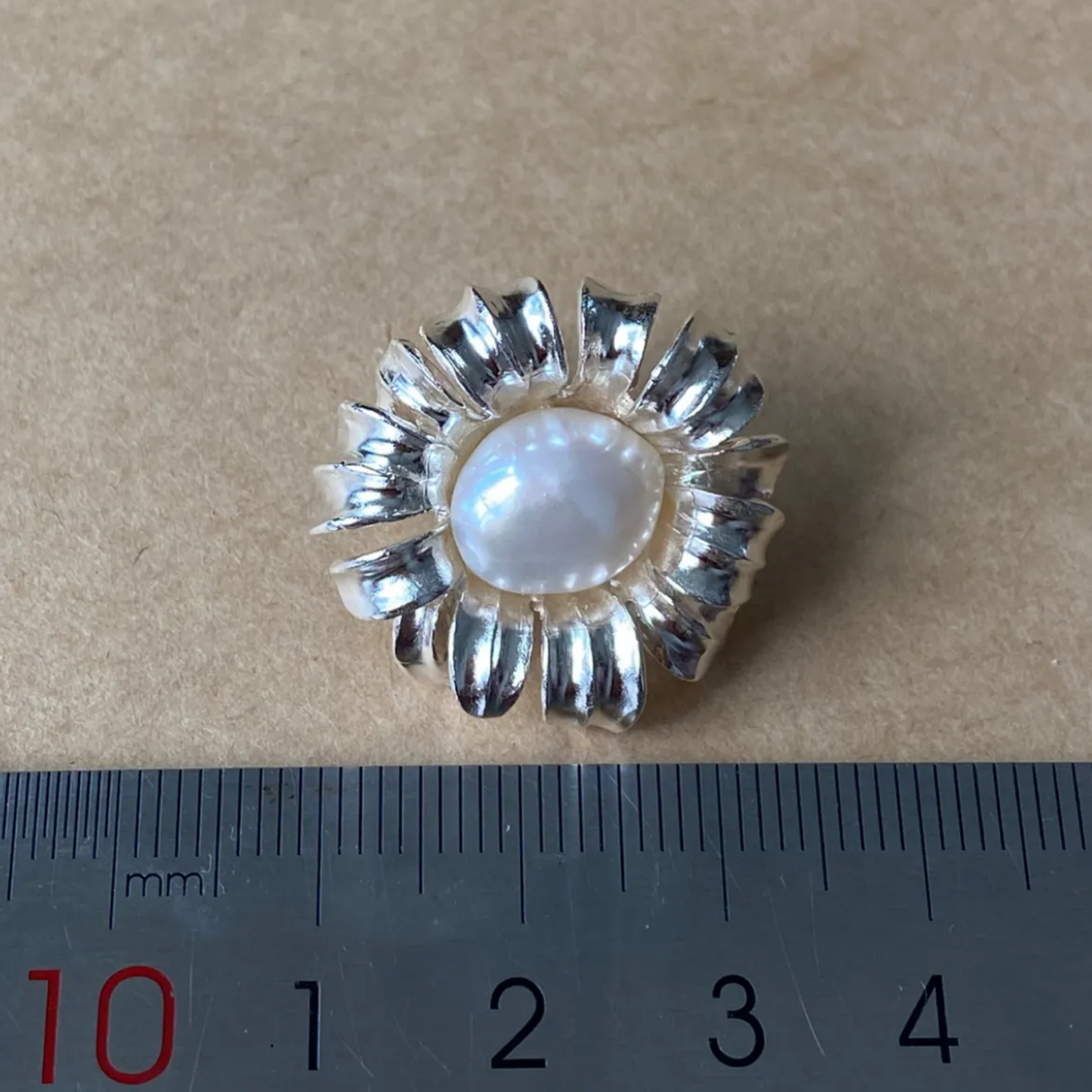 925 Silver Sunflower Pearl Earrings | Handmade Floral Jewelry | Romantic Gift for Women, Birthday or Anniversary