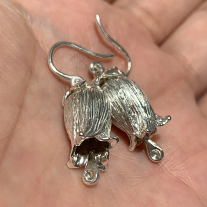 925 Silver Lily of the Valley Jewelry | Earrings & Necklace Set | Handmade Botanical Gift for Women | Symbol of Happiness & Blessing