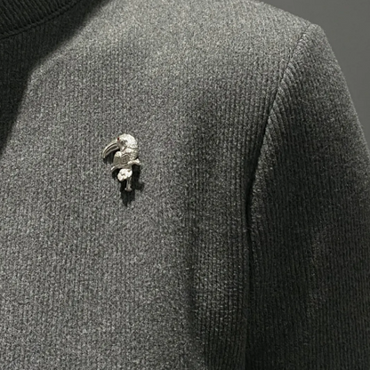 Toucan Brooch Pendant | 925 Silver & Ruby | Handmade Bird Totem Jewelry Gift for Animal Lovers