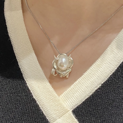 Taurus Zodiac Brooch Pendant | 925 Silver Pearl Amulet | Handmade Astrology Jewelry Gift for Her or Him