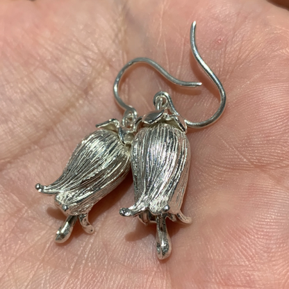 925 Silver Lily of the Valley Jewelry | Earrings & Necklace Set | Handmade Botanical Gift for Women | Symbol of Happiness & Blessing