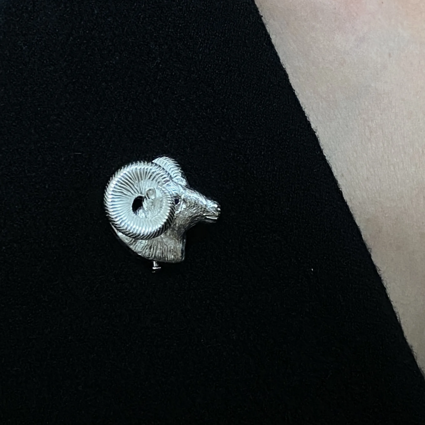 Aries Brooch Pendant | 925 Silver Ram Head | Handmade Zodiac Gift for Courage & New Beginnings