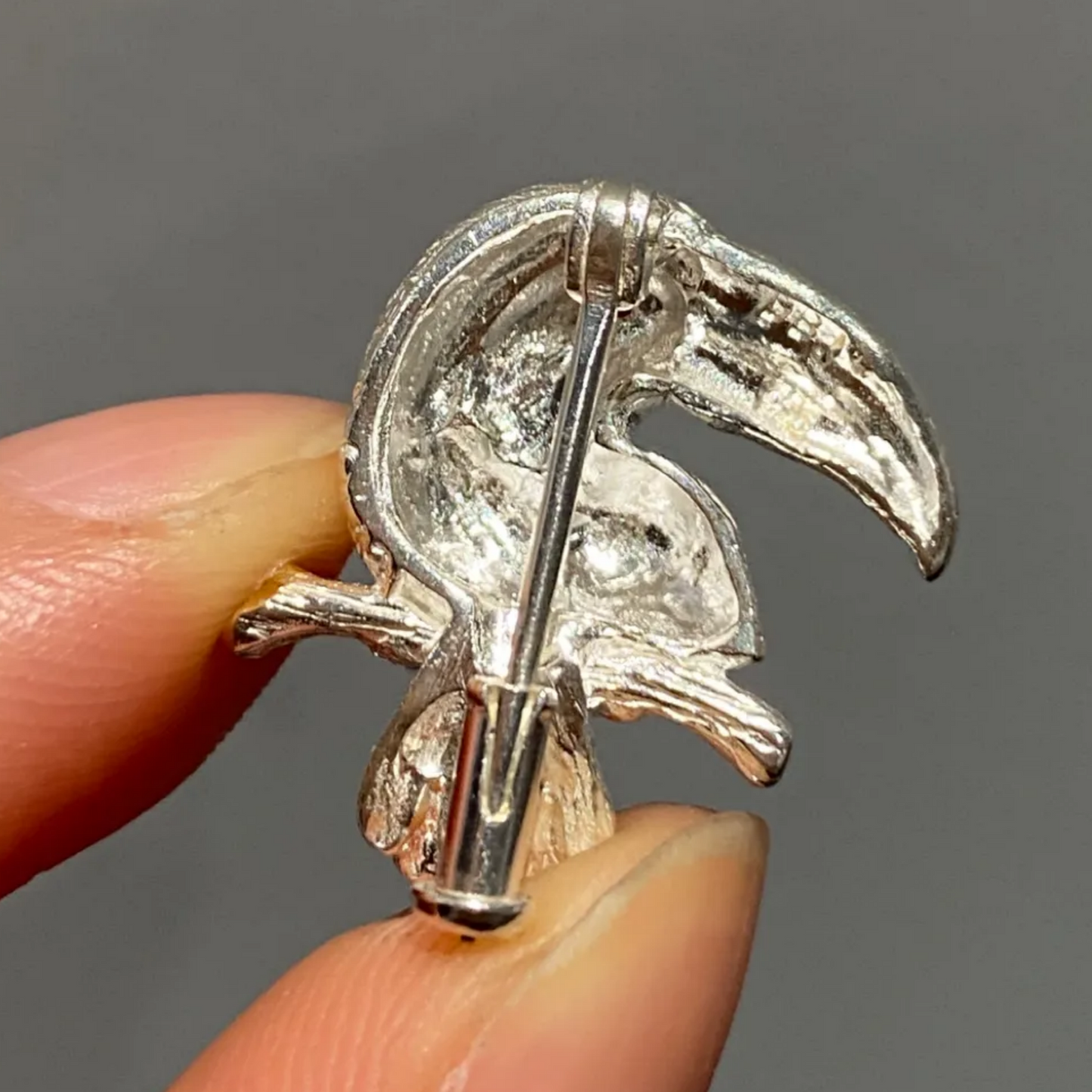 Toucan Brooch Pendant | 925 Silver & Ruby | Handmade Bird Totem Jewelry Gift for Animal Lovers