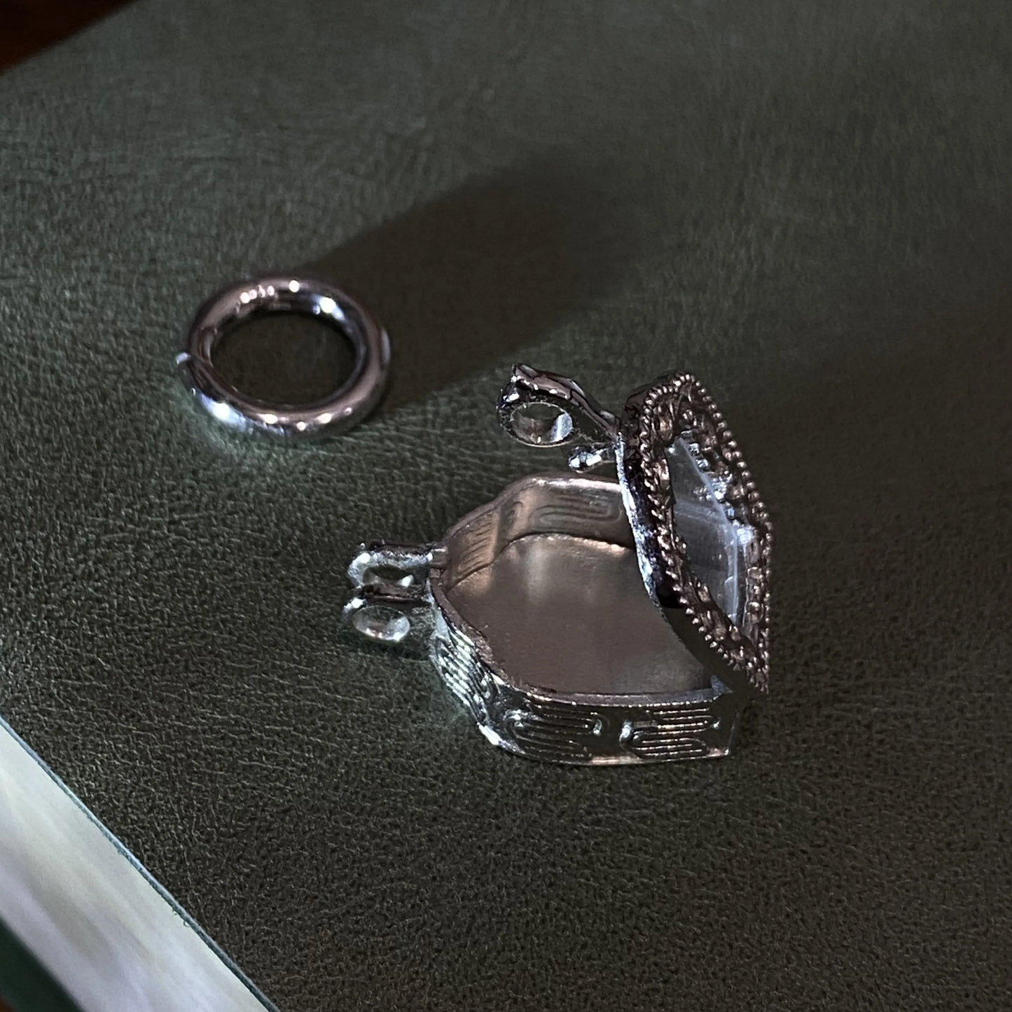 925 Silver Amulet Pendant with Temple Frame & Acrylic Window | Openable Locket for Prayer Notes or Blessings | Spiritual Gift for Her or Him