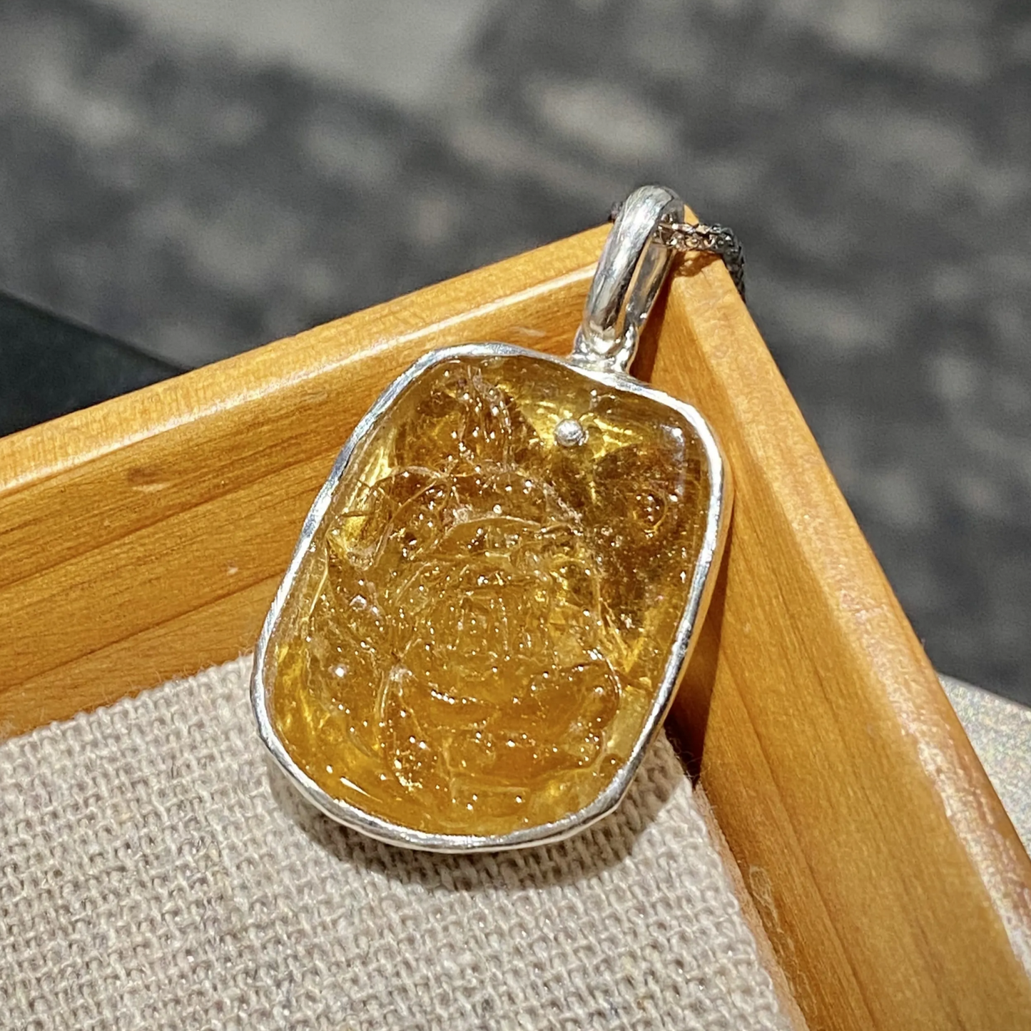 Natural Tourmaline Carved Pendant | 925 Silver Necklace | Handmade Gemstone Jewelry Gift for Her