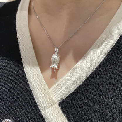 925 Silver Lily of the Valley Jewelry | Earrings & Necklace Set | Handmade Botanical Gift for Women | Symbol of Happiness & Blessing