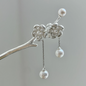 Silver Hair Stick with Pearls | Handmade Floral Hairpin | Elegant Bridal & Hanfu Gift for Her