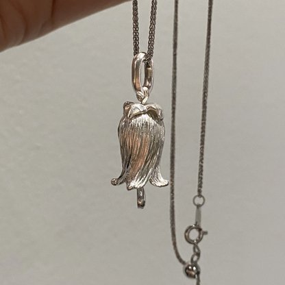 925 Silver Lily of the Valley Jewelry | Earrings & Necklace Set | Handmade Botanical Gift for Women | Symbol of Happiness & Blessing