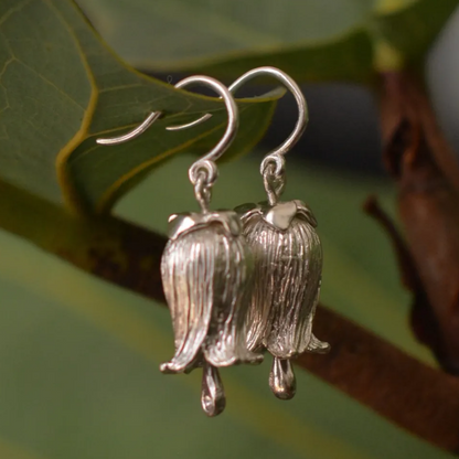 925 Silver Lily of the Valley Jewelry | Earrings & Necklace Set | Handmade Botanical Gift for Women | Symbol of Happiness & Blessing