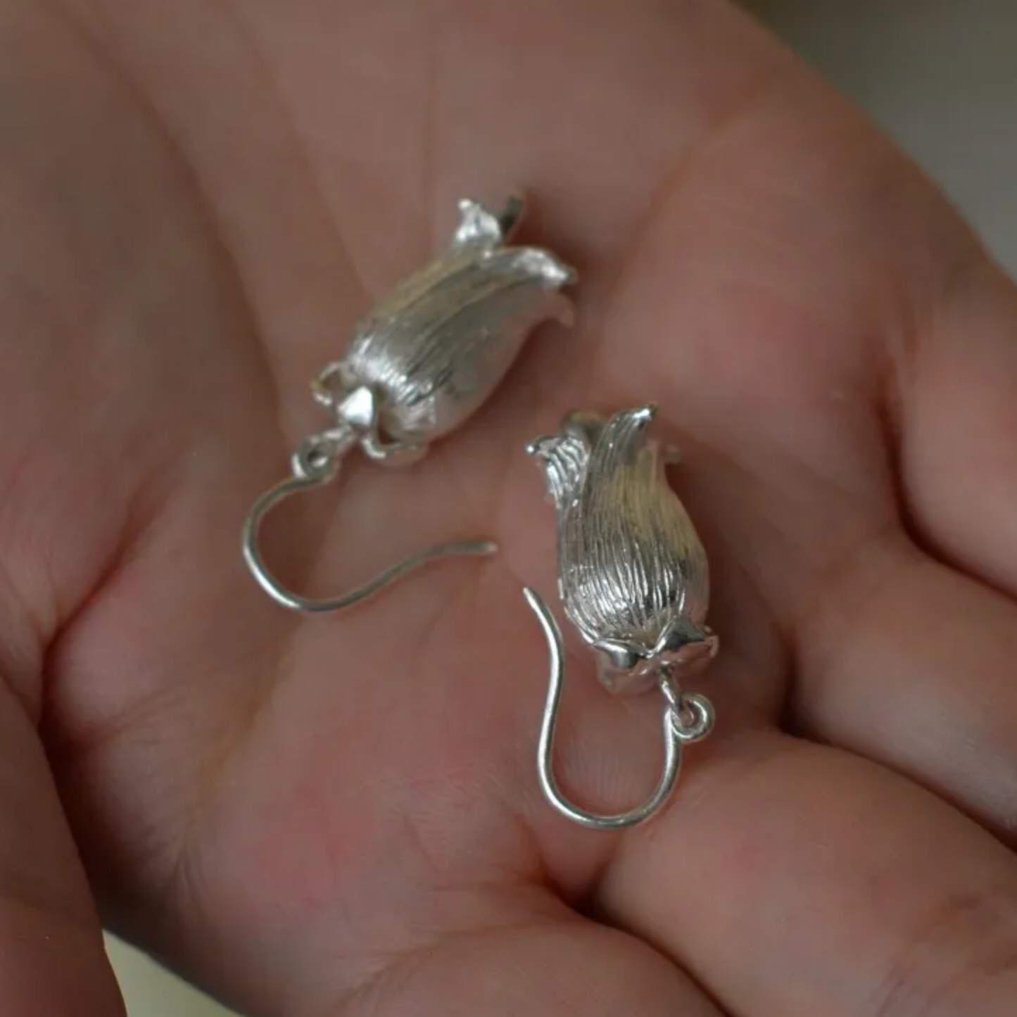 925 Silver Lily of the Valley Jewelry | Earrings & Necklace Set | Handmade Botanical Gift for Women | Symbol of Happiness & Blessing