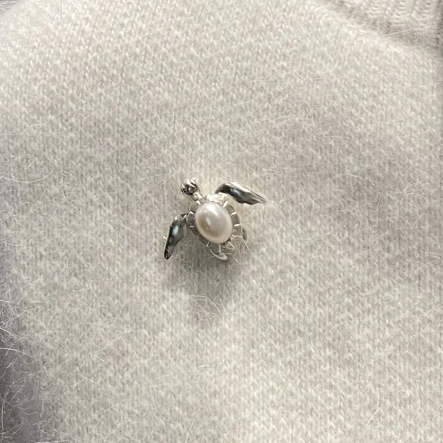 925 Silver Turtle Brooch Pendant | Pearl & Ruby Handmade Jewelry | Ocean Totem Gift for Creators & Dreamers