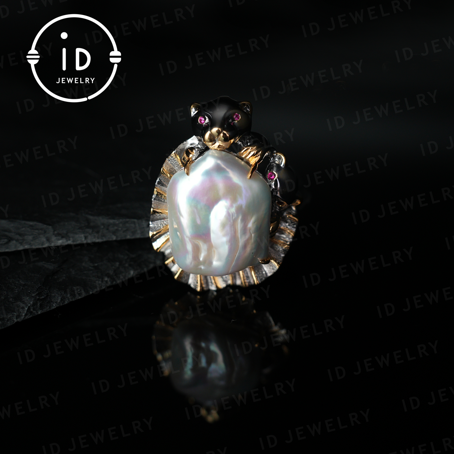 Leopard Brooch Pendant | Handmade Baroque Pearl Jewelry | Dual-use Brooch Pendant | Animal Art Jewelry | Fantasy Gift | Protective Amulet