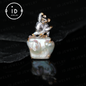 Animal Pendant with Baroque Pearl | Handmade Jewelry | Cute Design | Gold-Plated Detail | Perfect Gift Idea