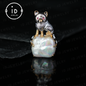 Cute Dog Pendant | Baroque Pearl | Handmade Jewelry | Gift for Dog Lovers | Protective Amulet