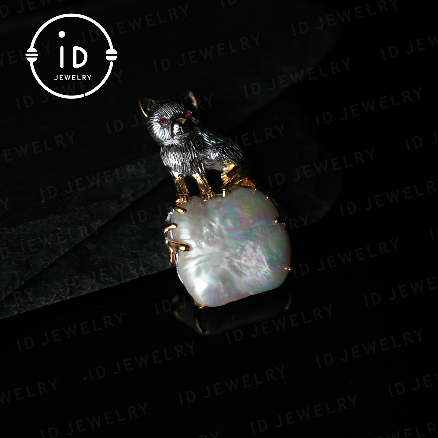 Cute Dog Pendant | Baroque Pearl | Handmade Jewelry | Gift for Dog Lovers | Protective Amulet