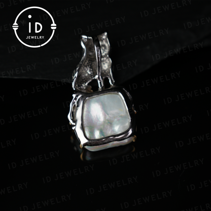 Cute Dog Pendant | Baroque Pearl | Handmade Jewelry | Gift for Dog Lovers | Protective Amulet