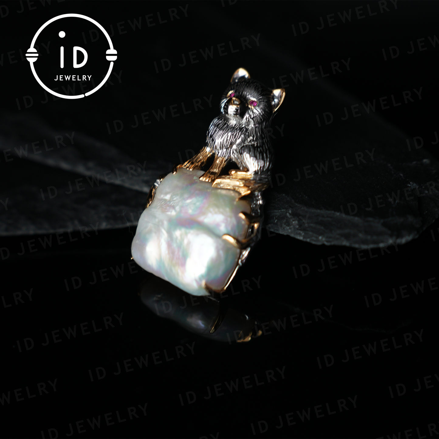 Cute Dog Pendant | Baroque Pearl | Handmade Jewelry | Gift for Dog Lovers | Protective Amulet