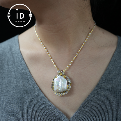 Leopard Brooch Pendant | Handmade Baroque Pearl Jewelry | Dual-use Brooch Pendant | Animal Art Jewelry | Fantasy Gift | Protective Amulet