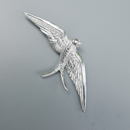 925 Silver Swallow Pendant Brooch | Flying Bird Jewelry | Gift for Women & Lovers
