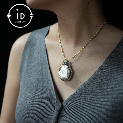 Fox Brooch Pendant | Baroque Pearl Jewelry | Handmade Animal Brooch | Vintage Fox Pendant | Gift for Animal Lovers