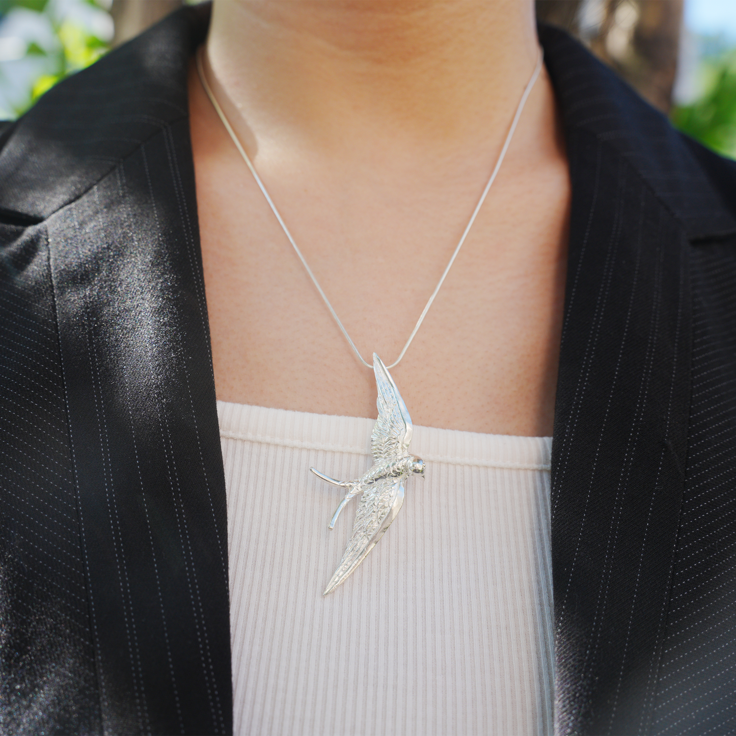 925 Silver Swallow Pendant Brooch | Flying Bird Jewelry | Gift for Women & Lovers