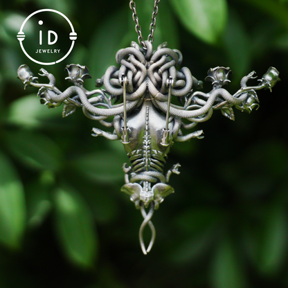 2-in-1 Medusa Pendant Brooch｜Handcrafted Gothic Jewelry with Amethyst｜Symbol of Feminine Awakening & Protection｜Myth-Inspired Gift for Her