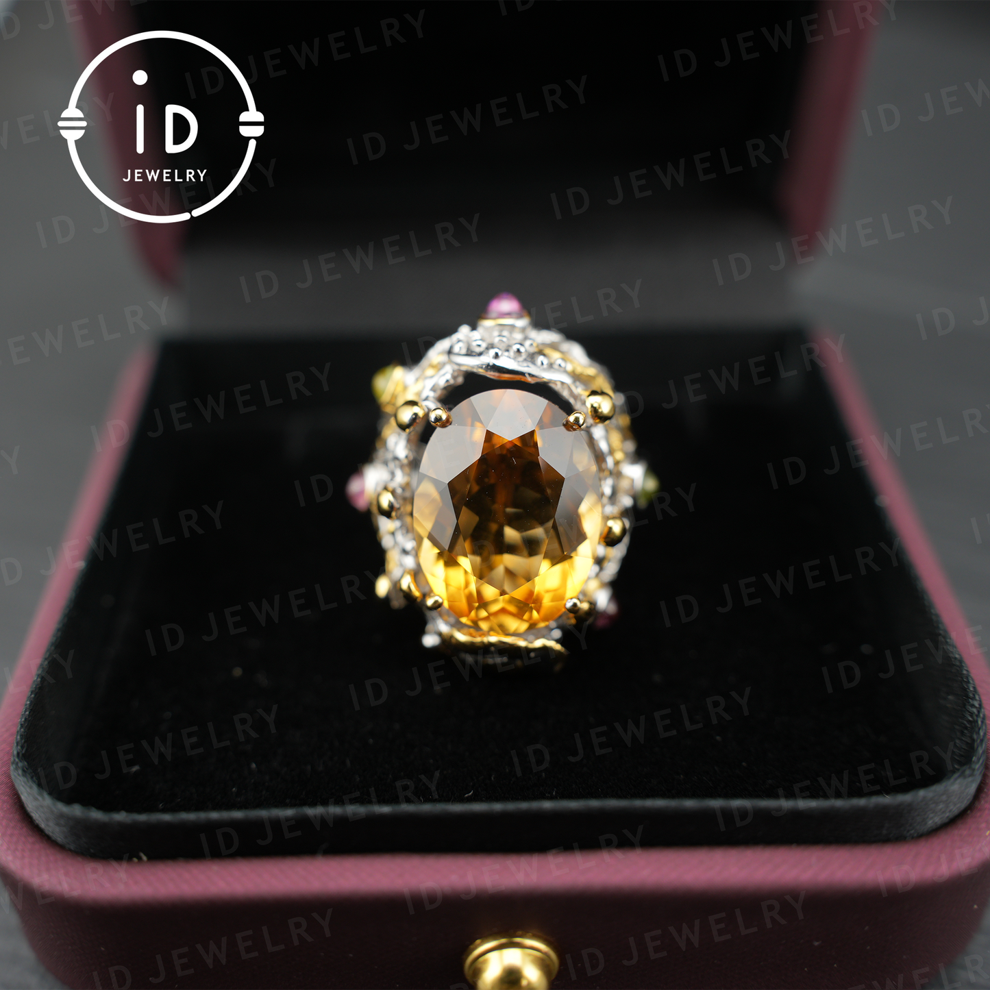 Natural Citrine Ring| Vintage Boho Gemstone Ring| Handmade Jewelry| Luxury Statement Ring| Artistic Design| Gift for Her