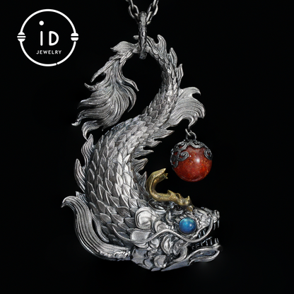 925 silver pendant with labradorite and sunstone,handcrafted talisman necklace,gift for men Christmas birthday