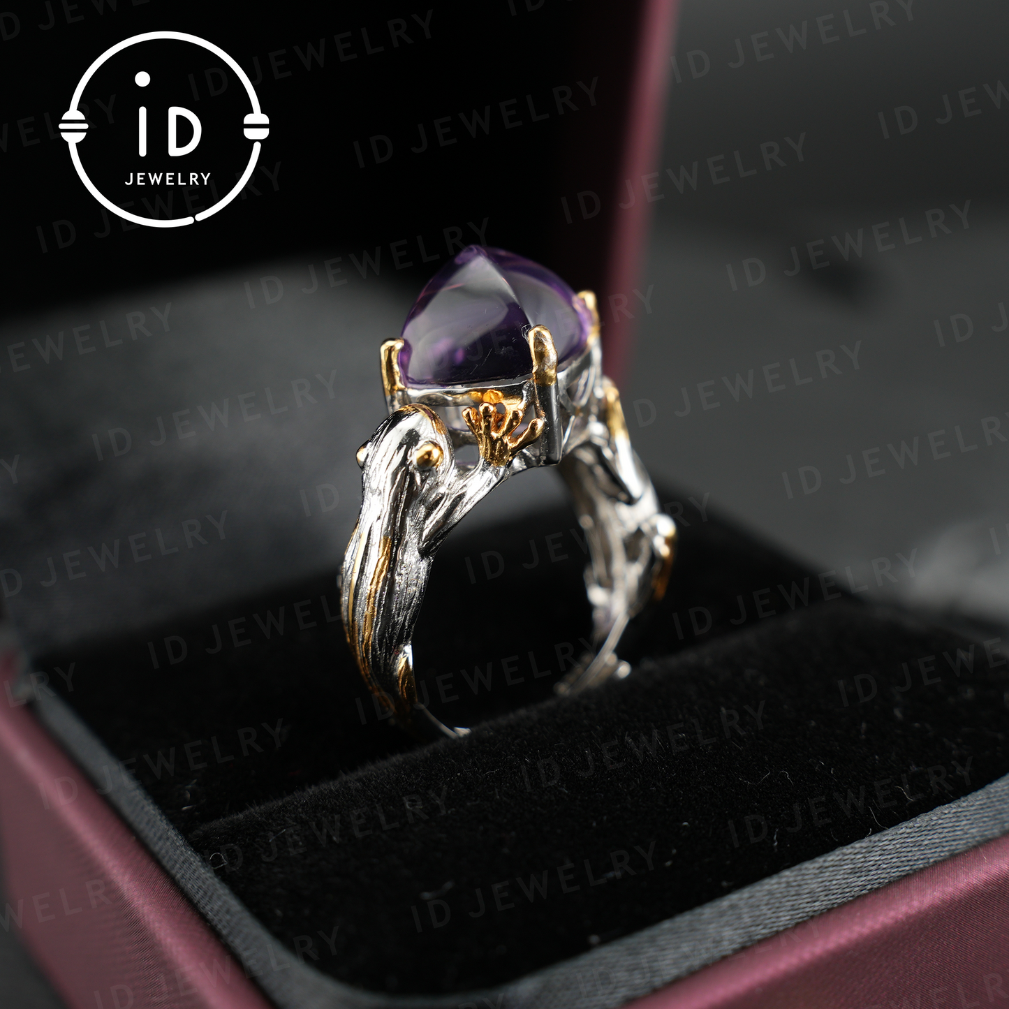 Mystical Amethyst Claw Ring| Handmade Gothic Jewelry| Natural Amethyst| Unique Silver Fantasy Ring| Gift for Her| Statement Ring