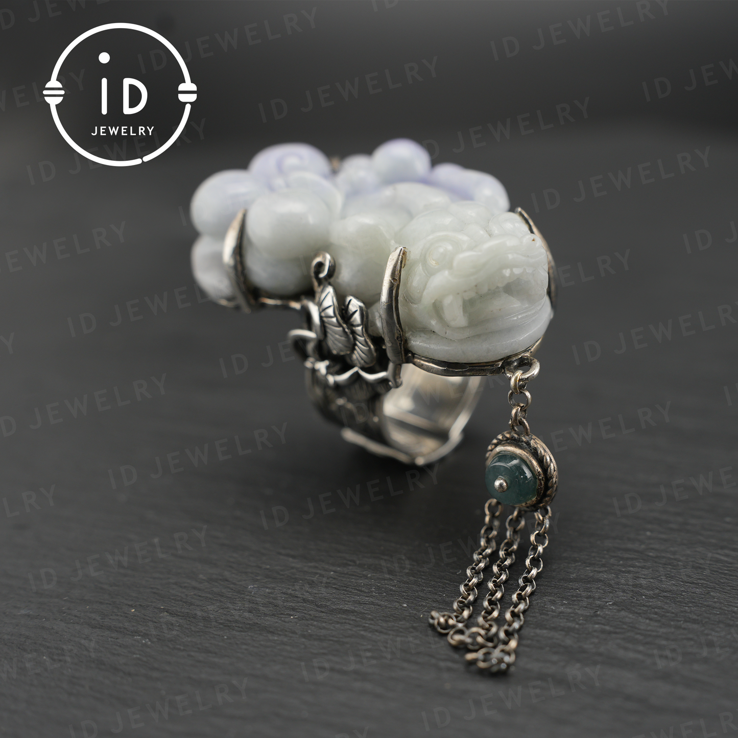 Handmade Jadeite Ring| Mystical Protection Jewelry| Artistic Gemstone Ring| Brave troops-Inspired| Symbol of Fortune