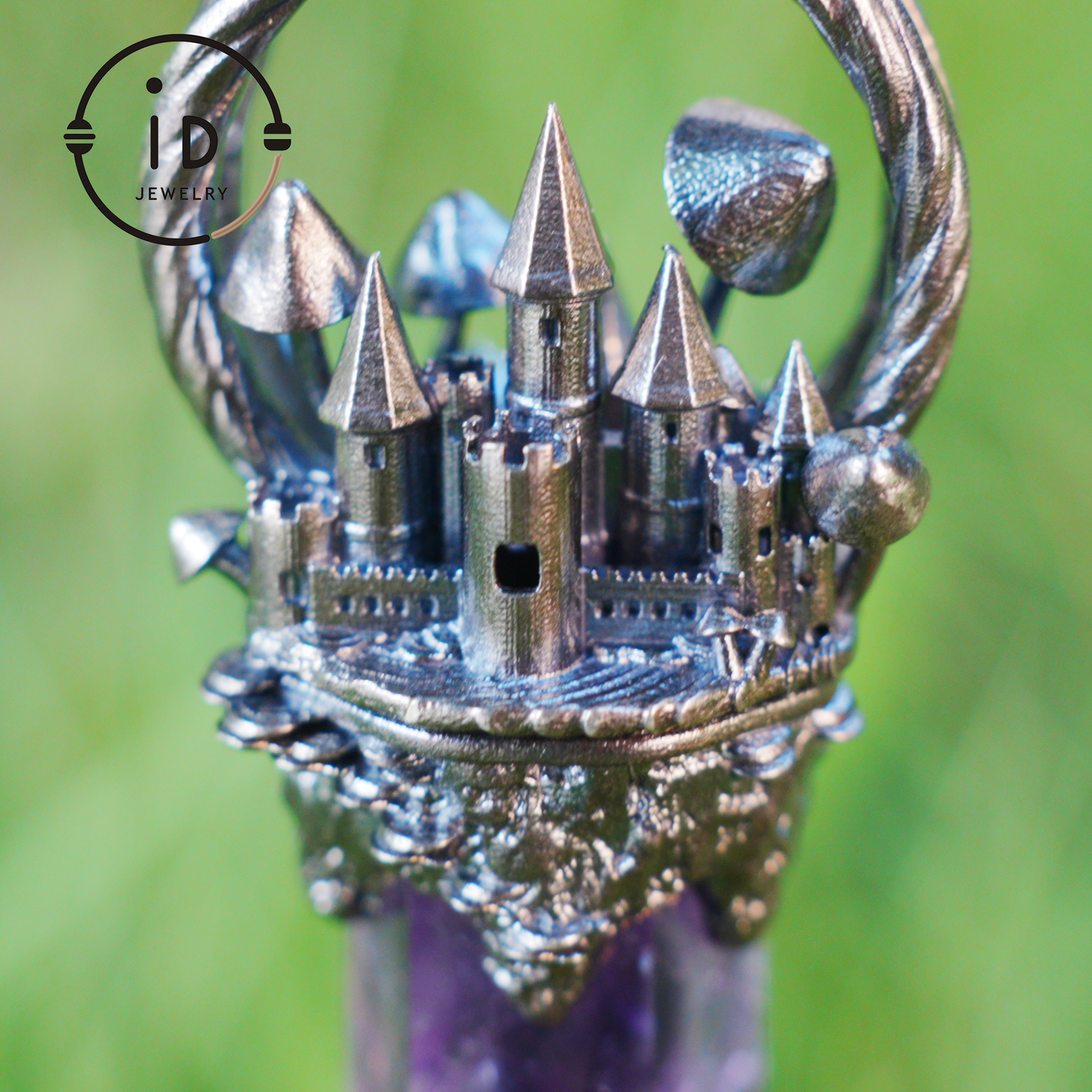 Handcrafted Castle Pendant, 925 Silver, Unique Fantasy Jewelry, Magic Castle Necklace, Perfect Fantasy Gift, Mystical Jewelry