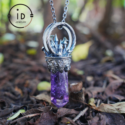 Handcrafted Castle Pendant, 925 Silver, Unique Fantasy Jewelry, Magic Castle Necklace, Perfect Fantasy Gift, Mystical Jewelry