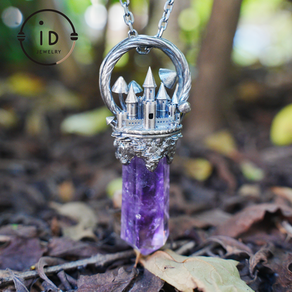 Handcrafted Castle Pendant, 925 Silver, Unique Fantasy Jewelry, Magic Castle Necklace, Perfect Fantasy Gift, Mystical Jewelry