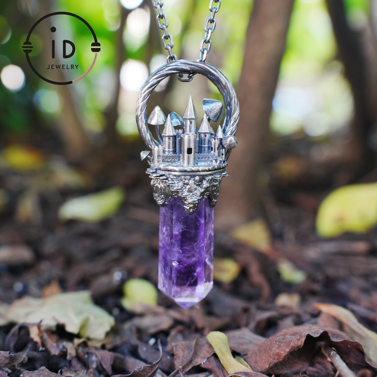 Handcrafted Castle Pendant, 925 Silver, Unique Fantasy Jewelry, Magic Castle Necklace, Perfect Fantasy Gift, Mystical Jewelry