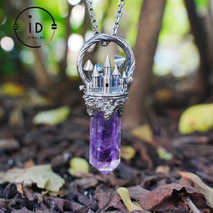 Handcrafted Castle Pendant, 925 Silver, Unique Fantasy Jewelry, Magic Castle Necklace, Perfect Fantasy Gift, Mystical Jewelry