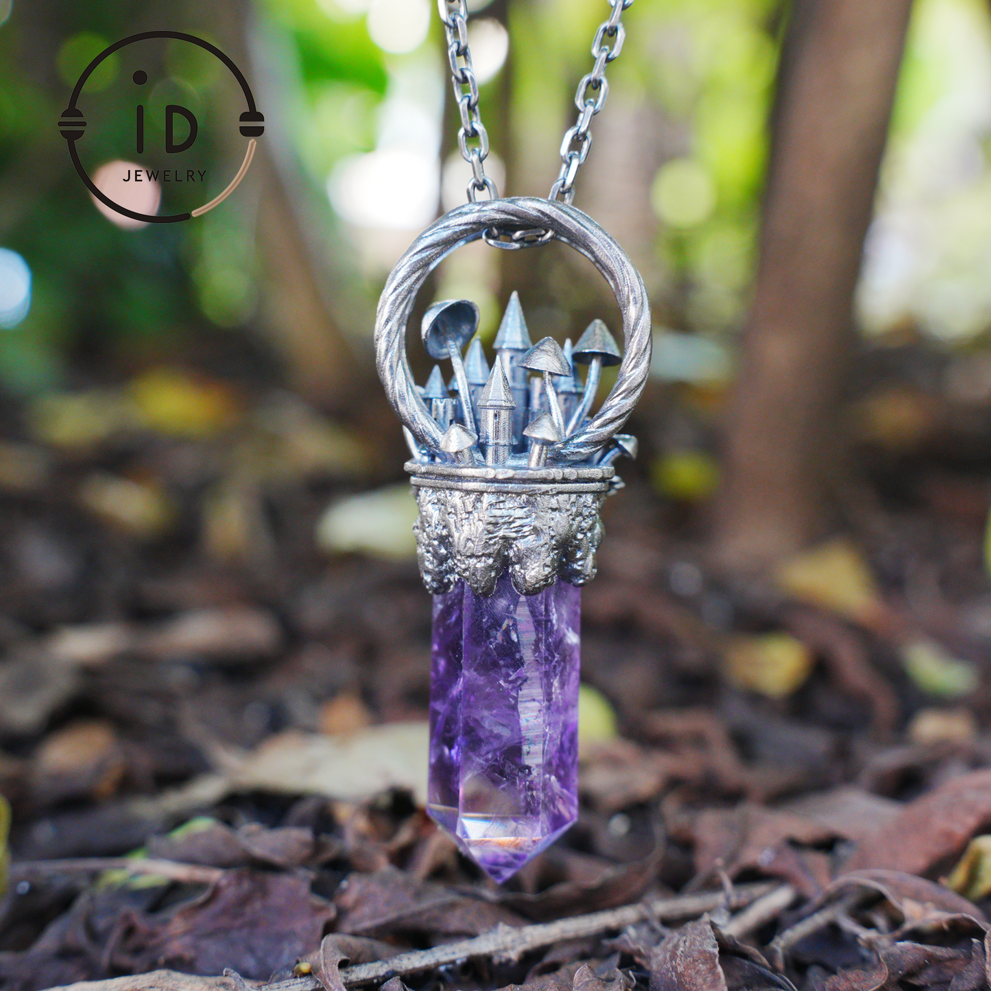 Handcrafted Castle Pendant, 925 Silver, Unique Fantasy Jewelry, Magic Castle Necklace, Perfect Fantasy Gift, Mystical Jewelry