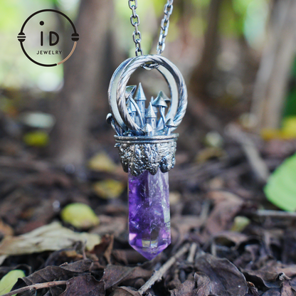 Handcrafted Castle Pendant, 925 Silver, Unique Fantasy Jewelry, Magic Castle Necklace, Perfect Fantasy Gift, Mystical Jewelry